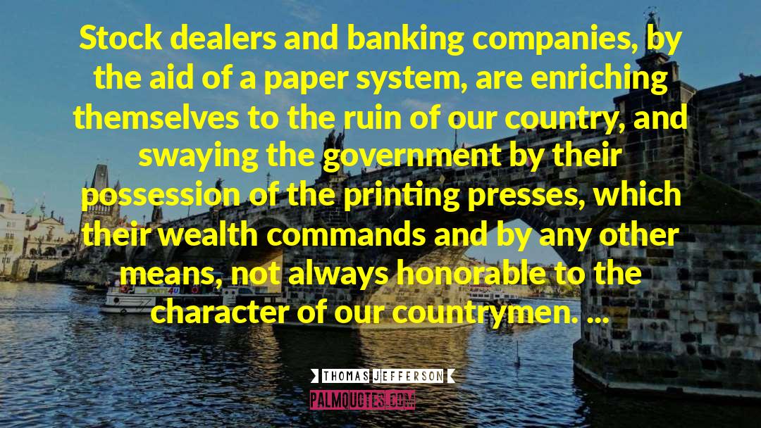 Banking Elite quotes by Thomas Jefferson