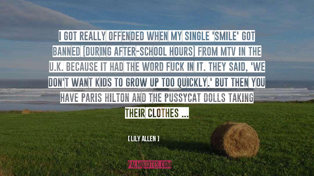 Banned quotes by Lily Allen