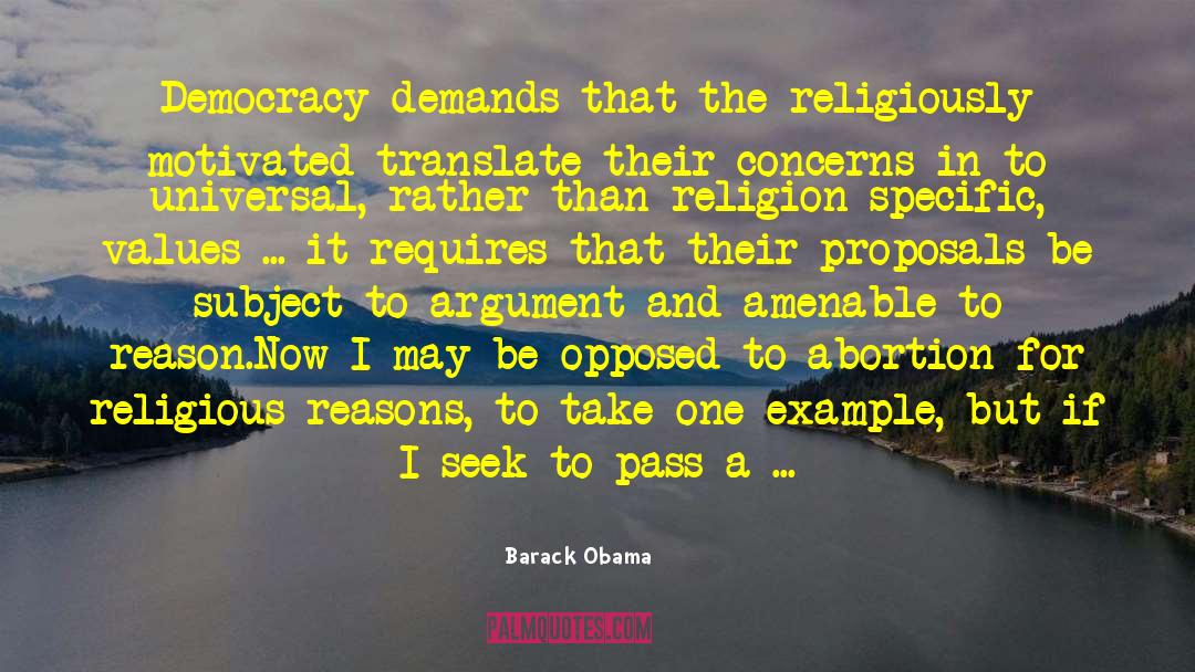 Banning quotes by Barack Obama