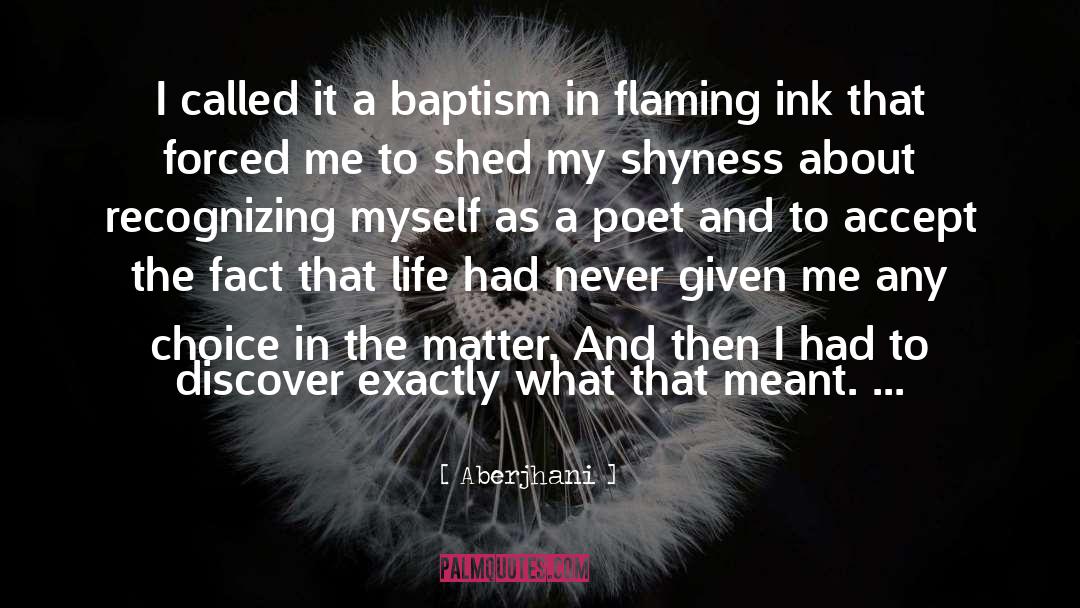 Baptism quotes by Aberjhani