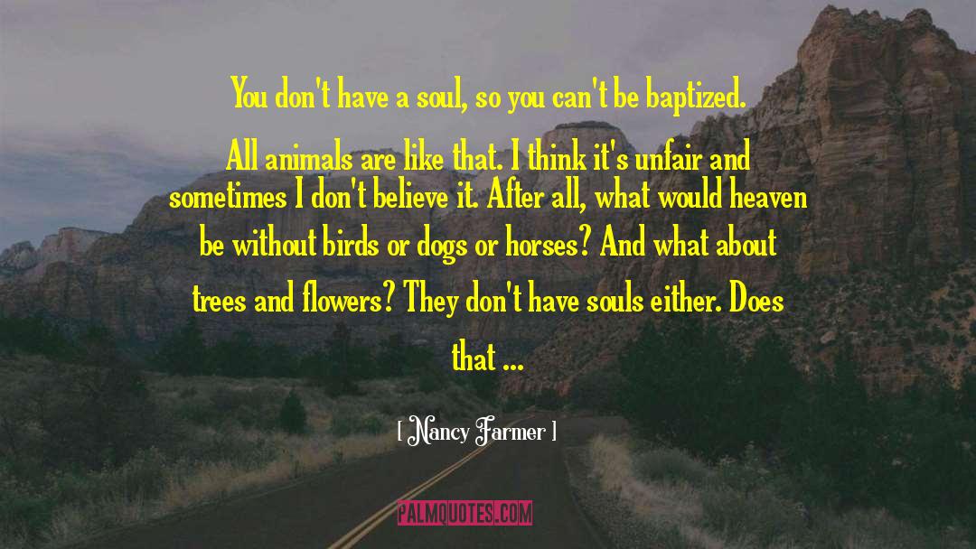 Baptized In quotes by Nancy Farmer