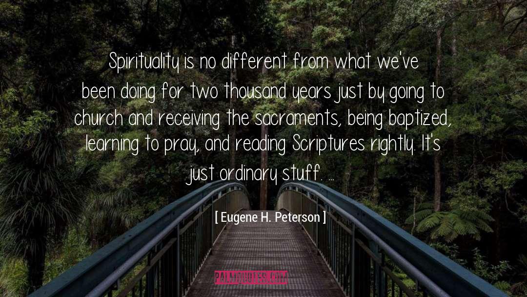 Baptized quotes by Eugene H. Peterson