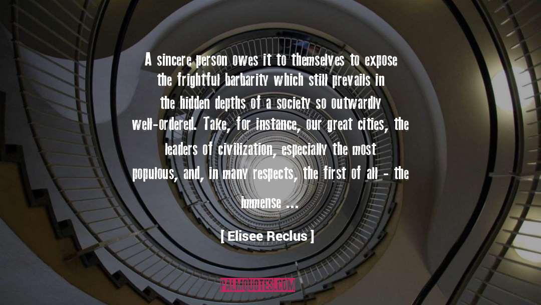 Barbarity quotes by Elisee Reclus