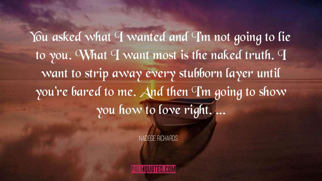 Bared quotes by Nadege Richards