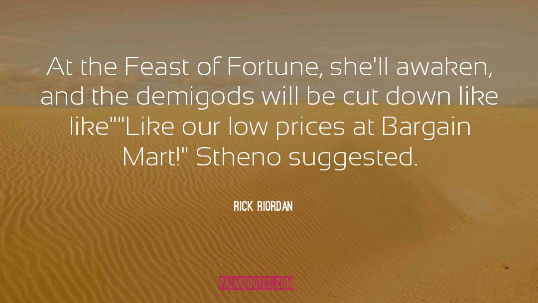 Bargain quotes by Rick Riordan