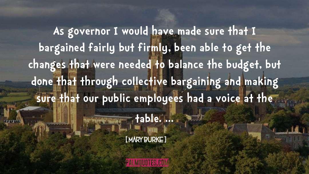 Bargaining quotes by Mary Burke