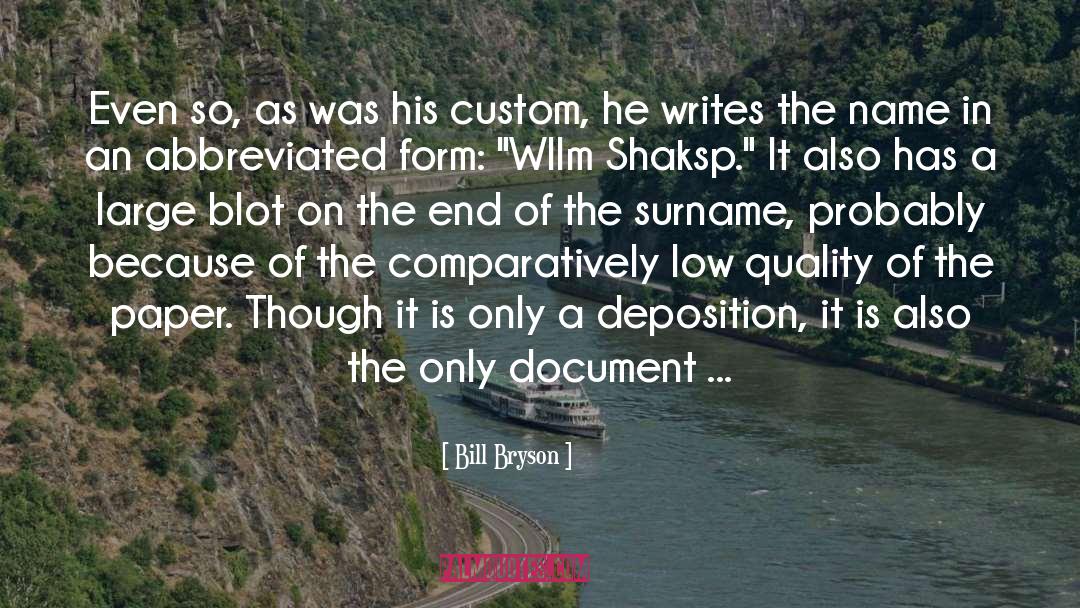 Barnosky Surname quotes by Bill Bryson