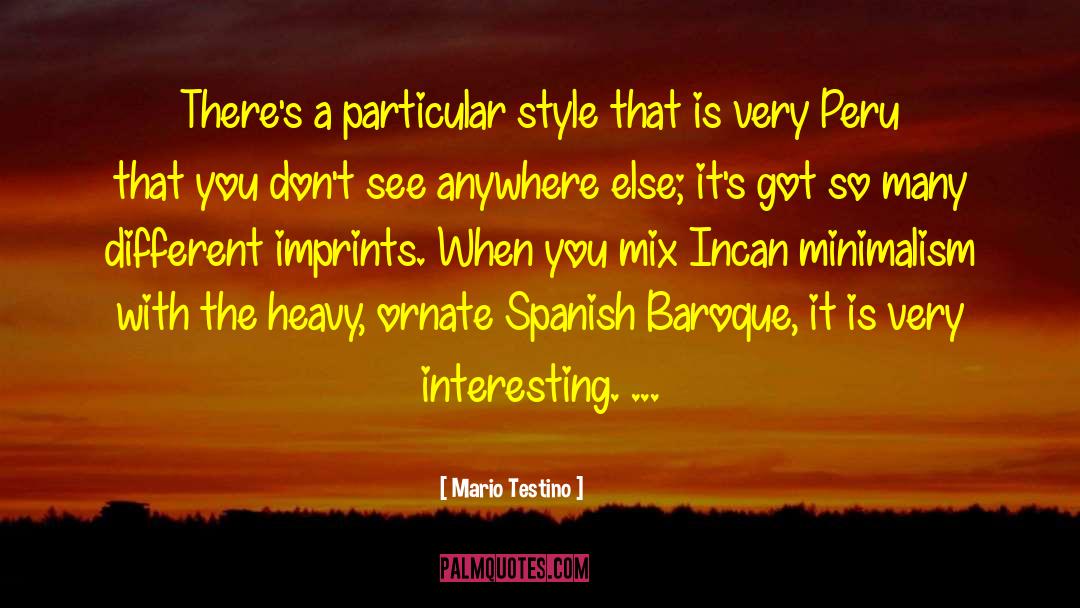 Baroque quotes by Mario Testino