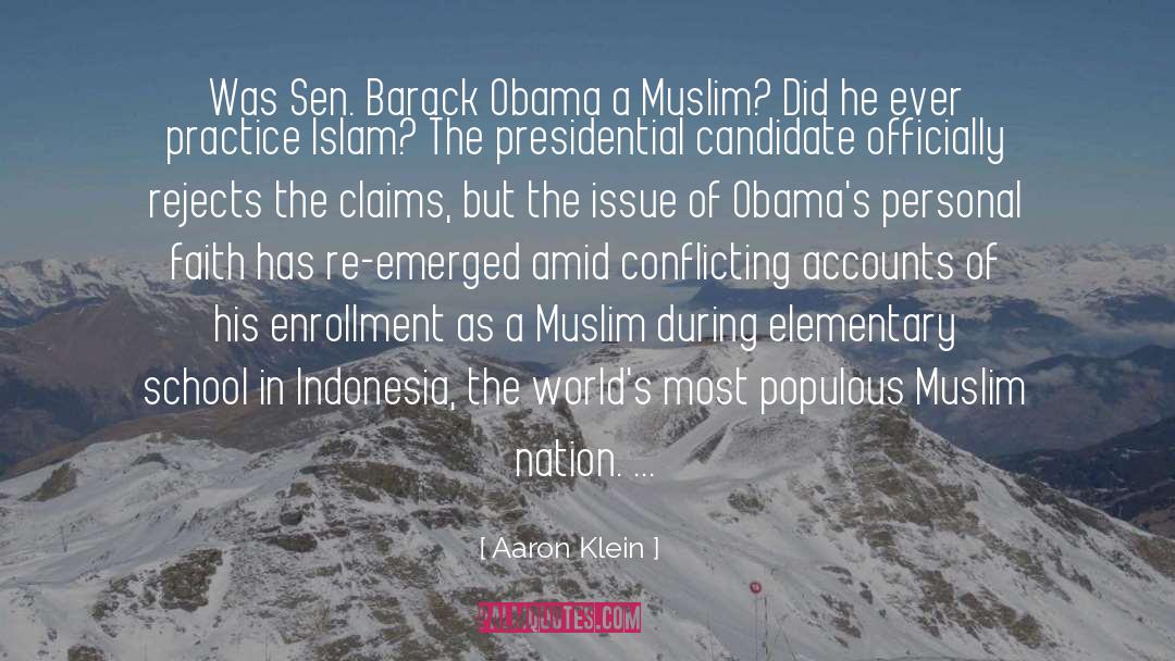 Barrack Obama quotes by Aaron Klein