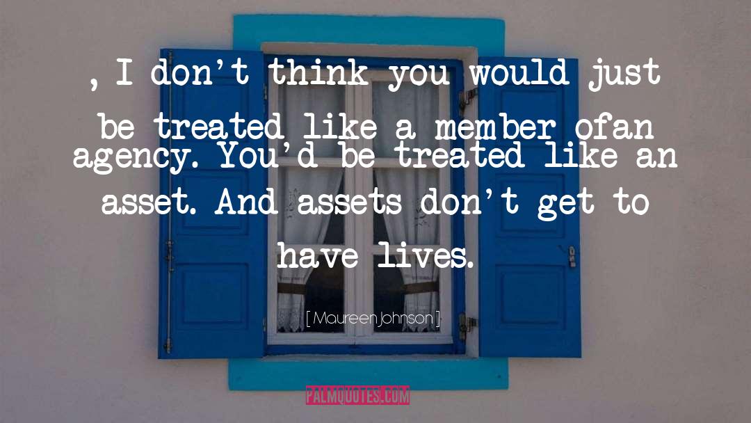 Barratt Asset quotes by Maureen Johnson