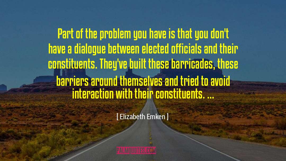 Barricades quotes by Elizabeth Emken