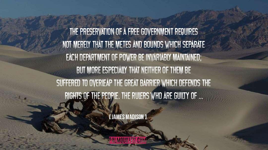 Barrier quotes by James Madison