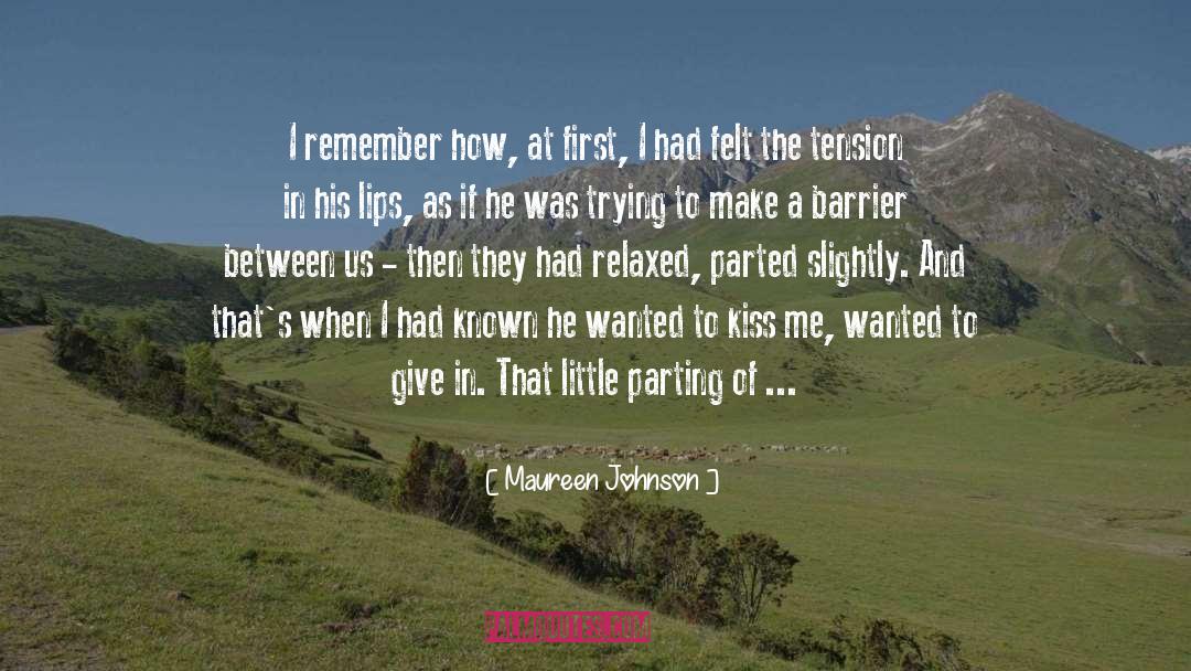 Barrier quotes by Maureen Johnson