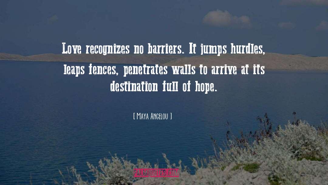 Barriers quotes by Maya Angelou