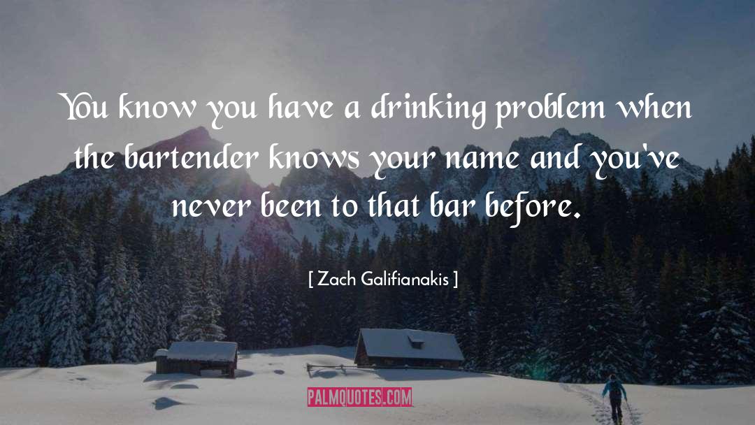 Bartender quotes by Zach Galifianakis