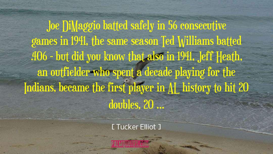 Baseball History quotes by Tucker Elliot