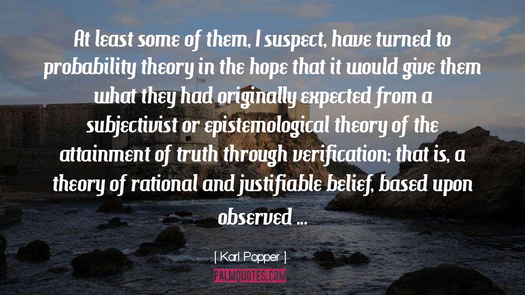 Based Upon quotes by Karl Popper