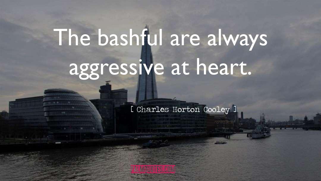 Bashful quotes by Charles Horton Cooley
