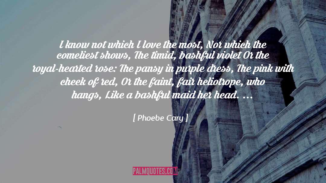 Bashful quotes by Phoebe Cary