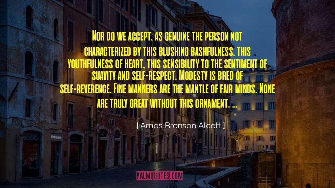 Bashfulness quotes by Amos Bronson Alcott