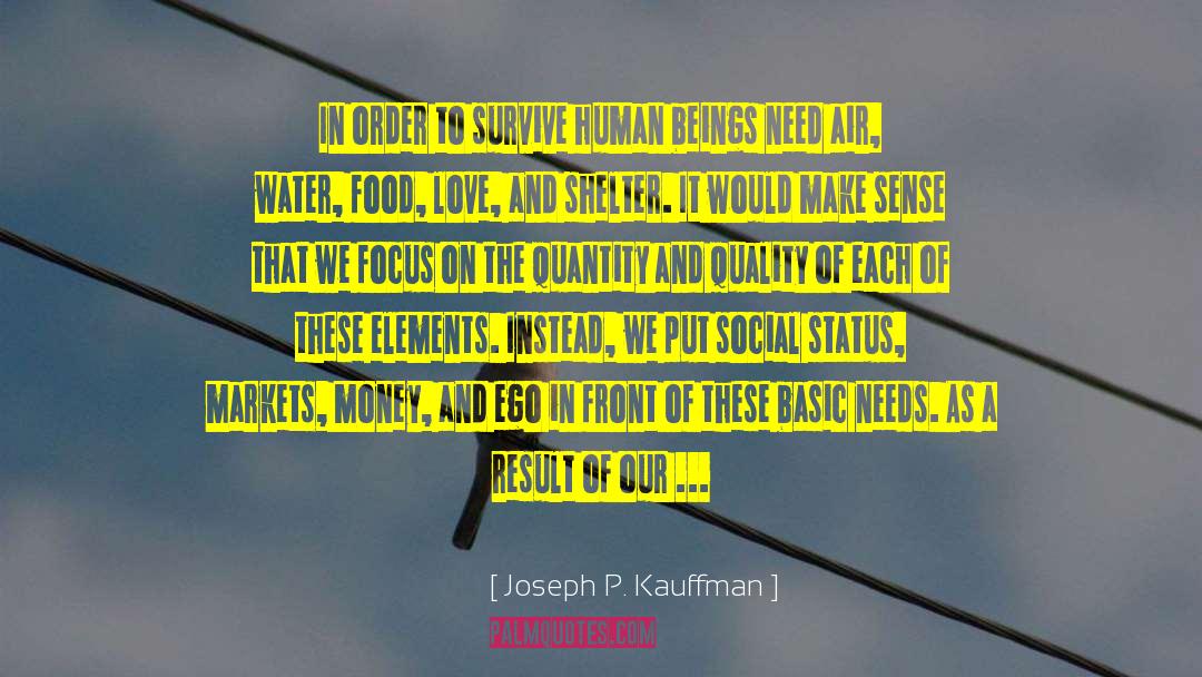 Basic Needs quotes by Joseph P. Kauffman