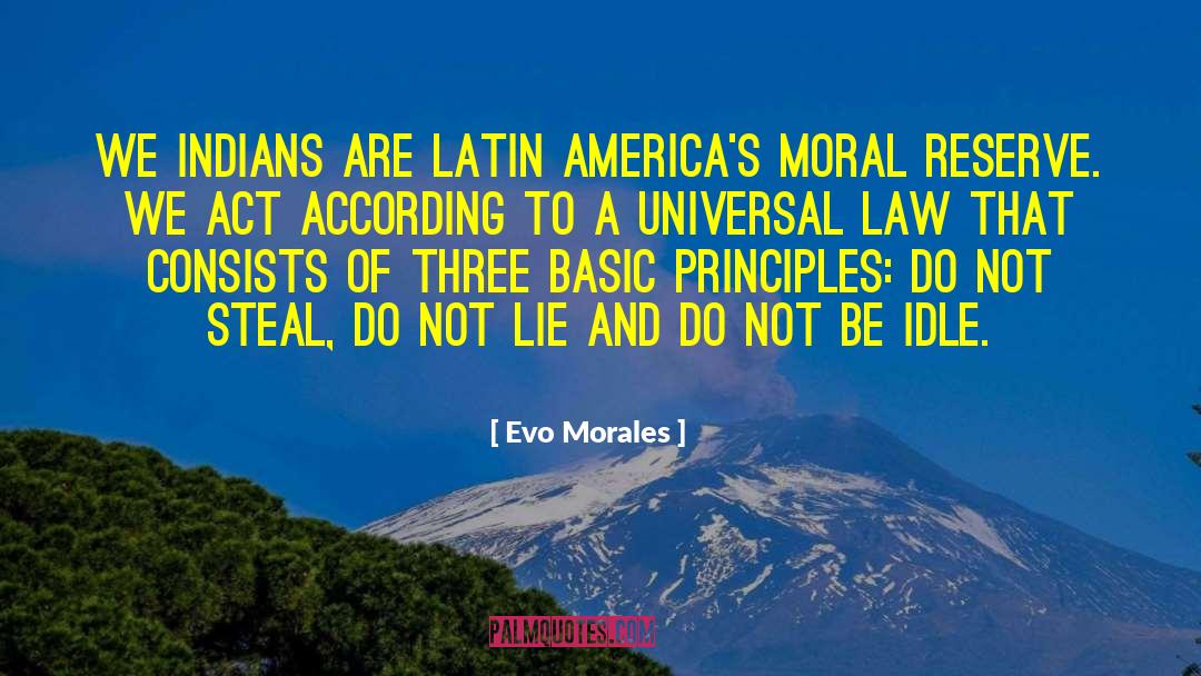 Basic Principles quotes by Evo Morales