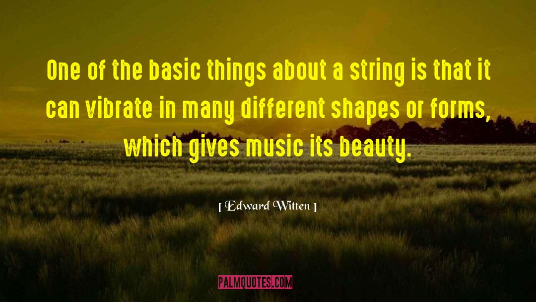 Basic Things quotes by Edward Witten