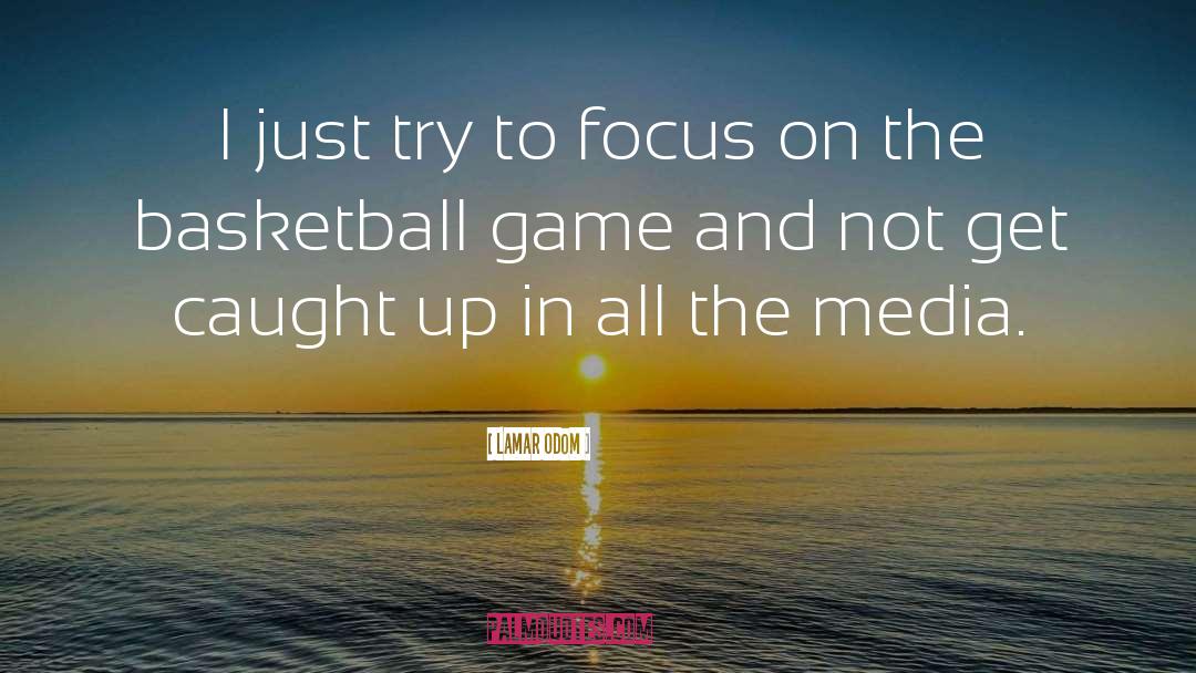 Basketball Game quotes by Lamar Odom