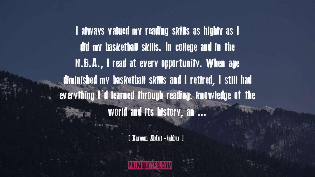 Basketball Skills quotes by Kareem Abdul -Jabbar