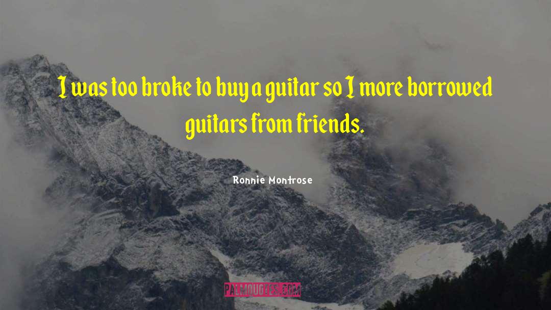 Bass Guitar quotes by Ronnie Montrose