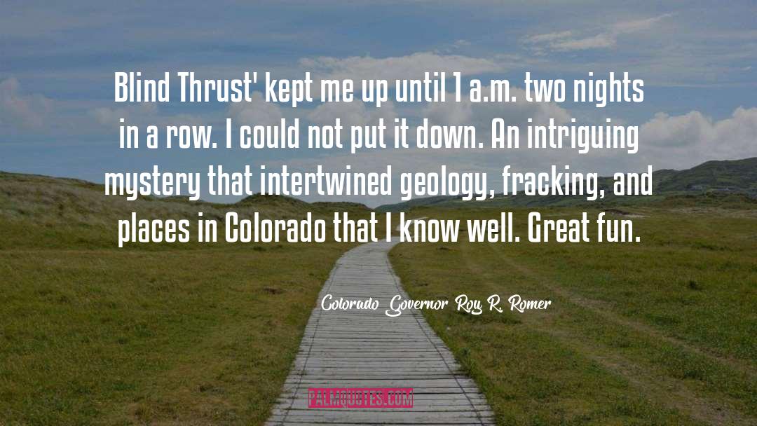 Bathhouse Row quotes by Colorado Governor Roy R. Romer