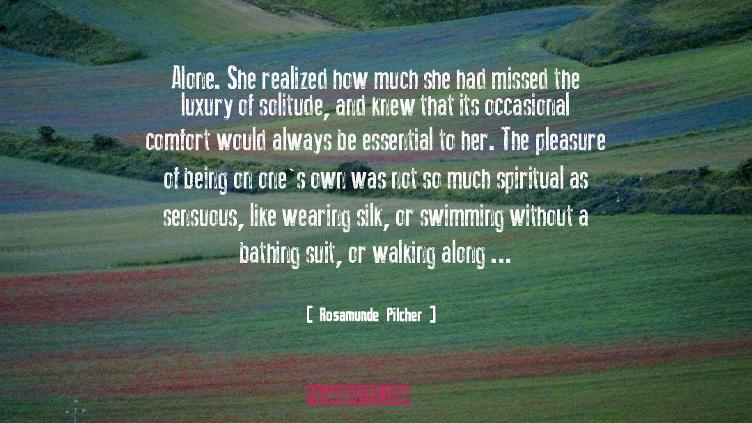 Bathing quotes by Rosamunde Pilcher