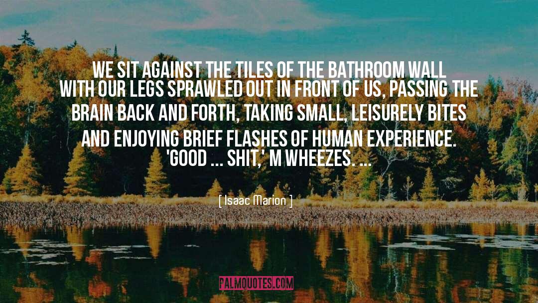 Bathroom quotes by Isaac Marion