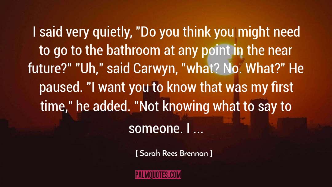 Bathroom quotes by Sarah Rees Brennan