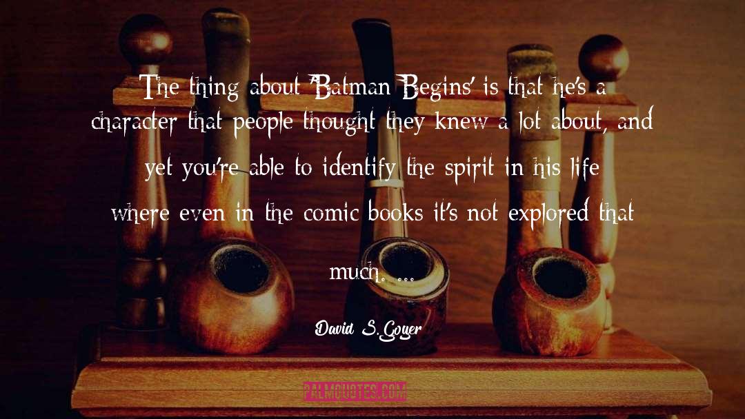 Batman quotes by David S.Goyer