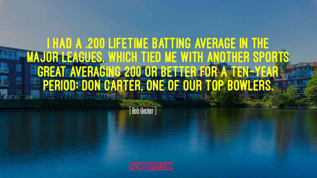 Batting quotes by Bob Uecker