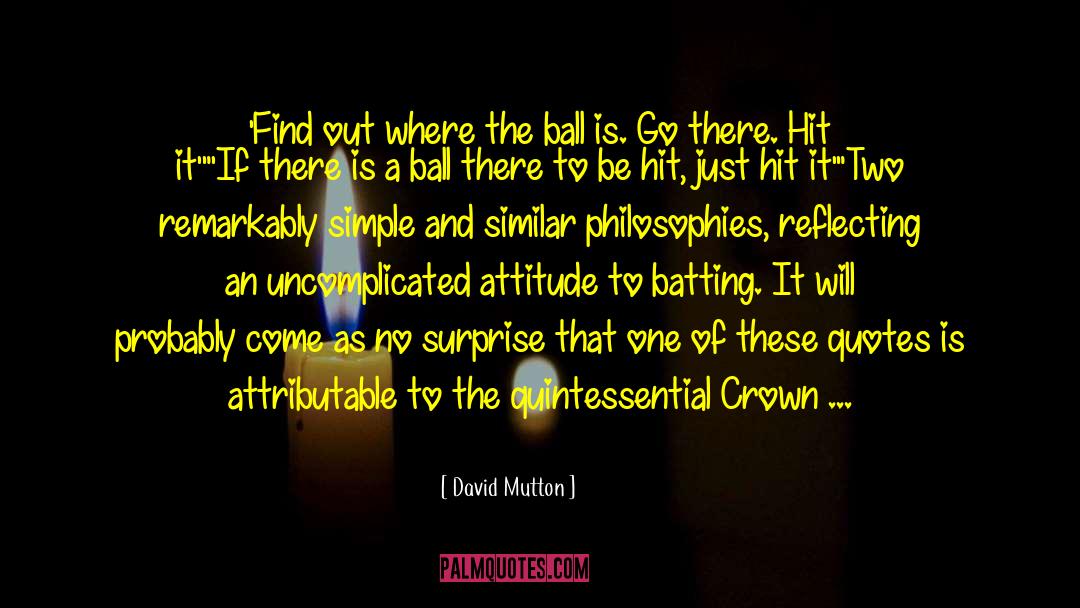 Batting quotes by David Mutton