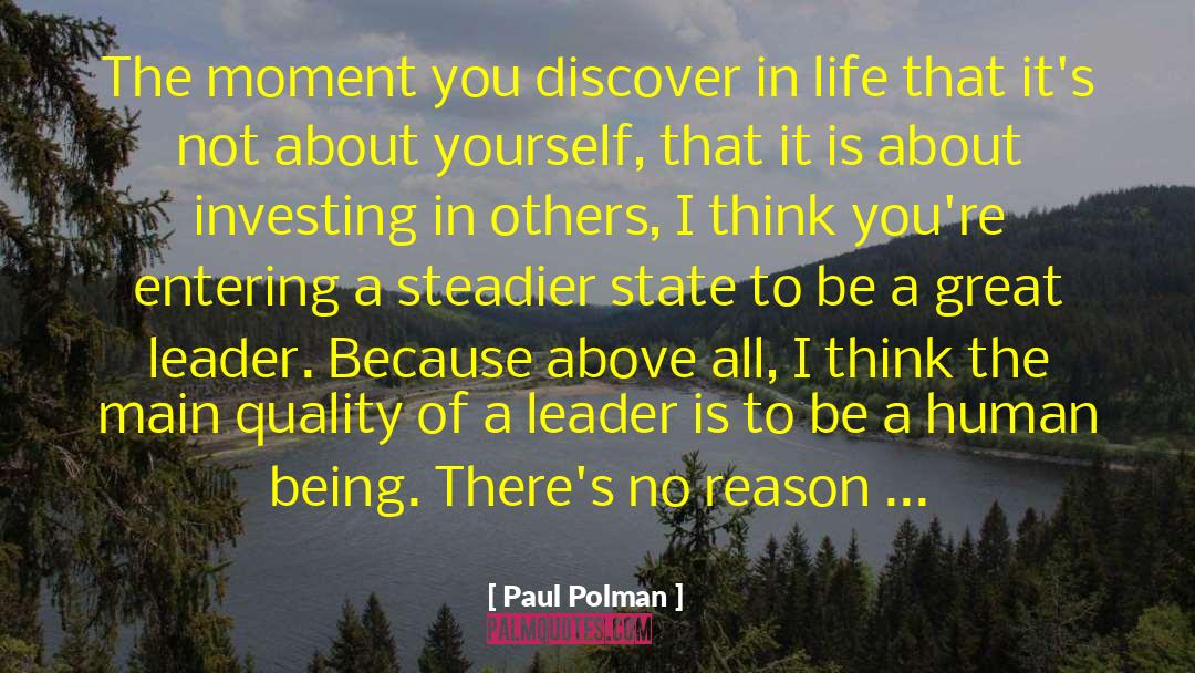 Be A Great Leader quotes by Paul Polman