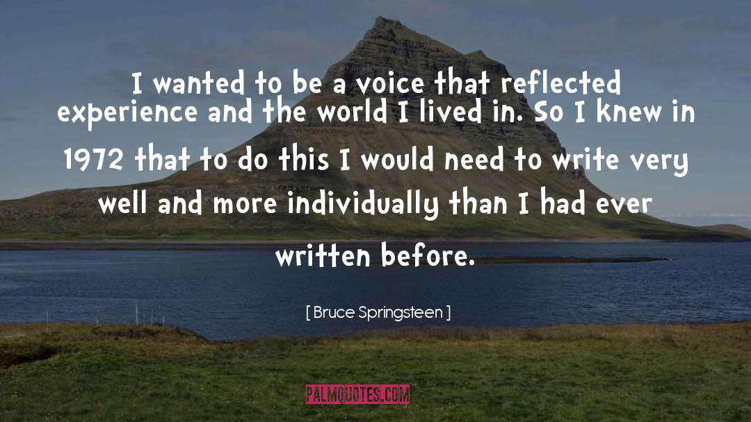 Be A Voice quotes by Bruce Springsteen
