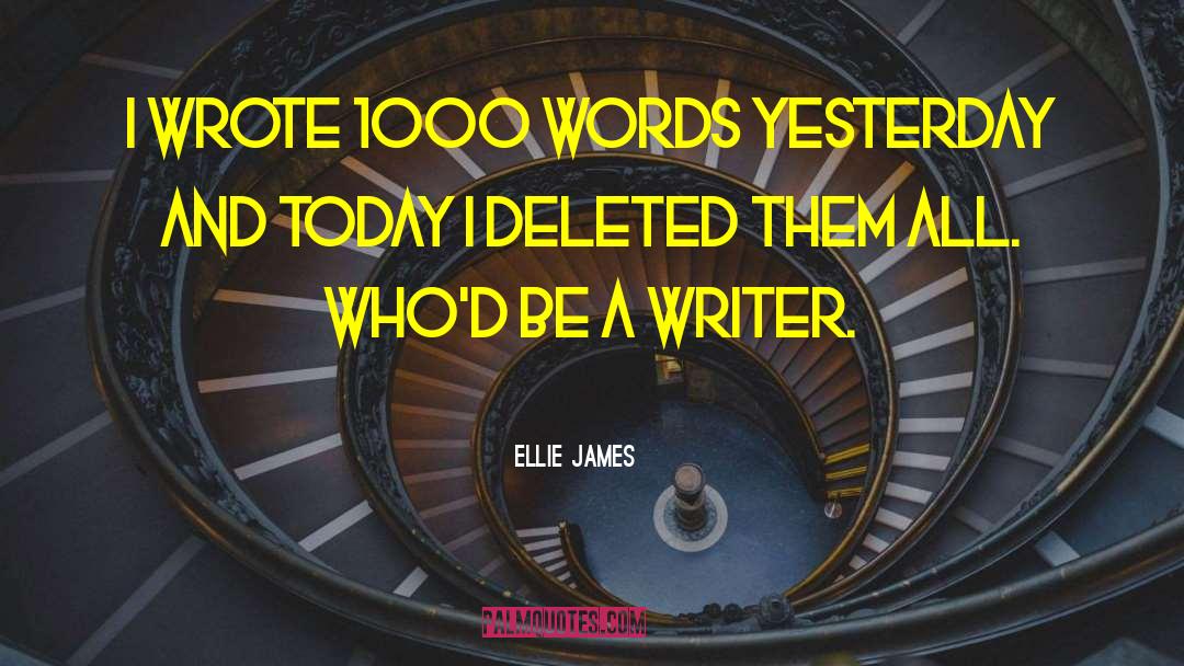 Be A Writer quotes by Ellie James