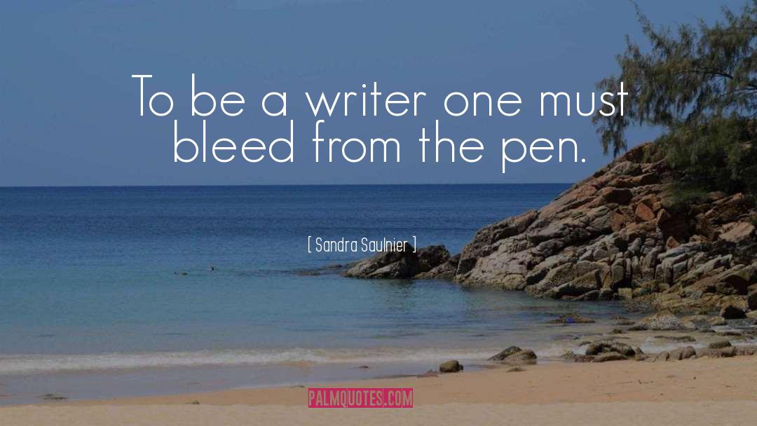 Be A Writer quotes by Sandra Saulnier