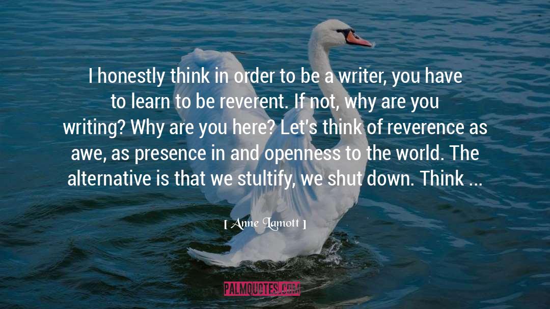 Be A Writer quotes by Anne Lamott