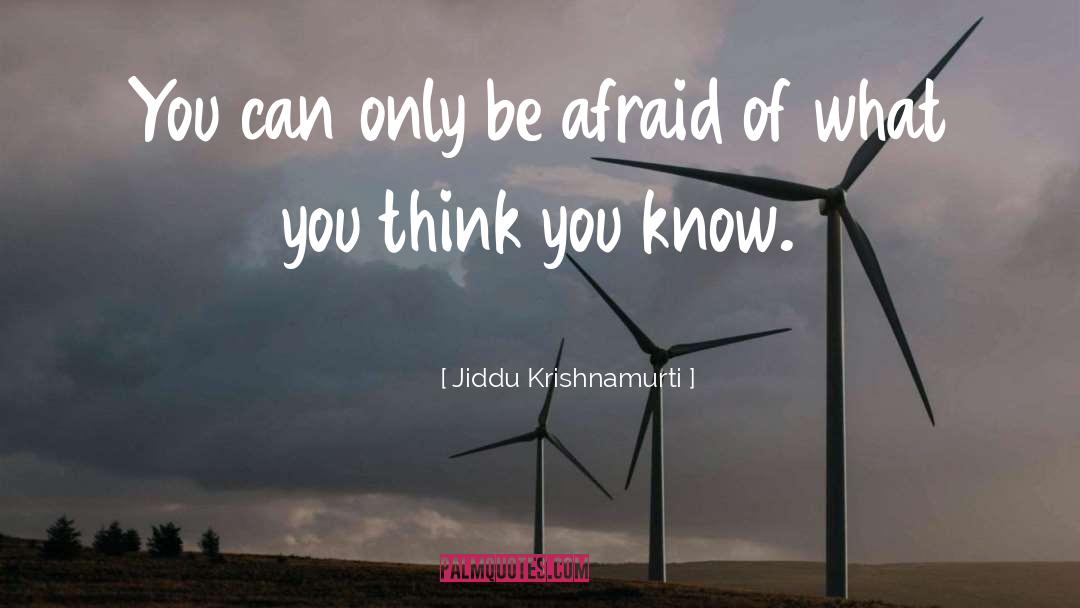 Be Afraid quotes by Jiddu Krishnamurti