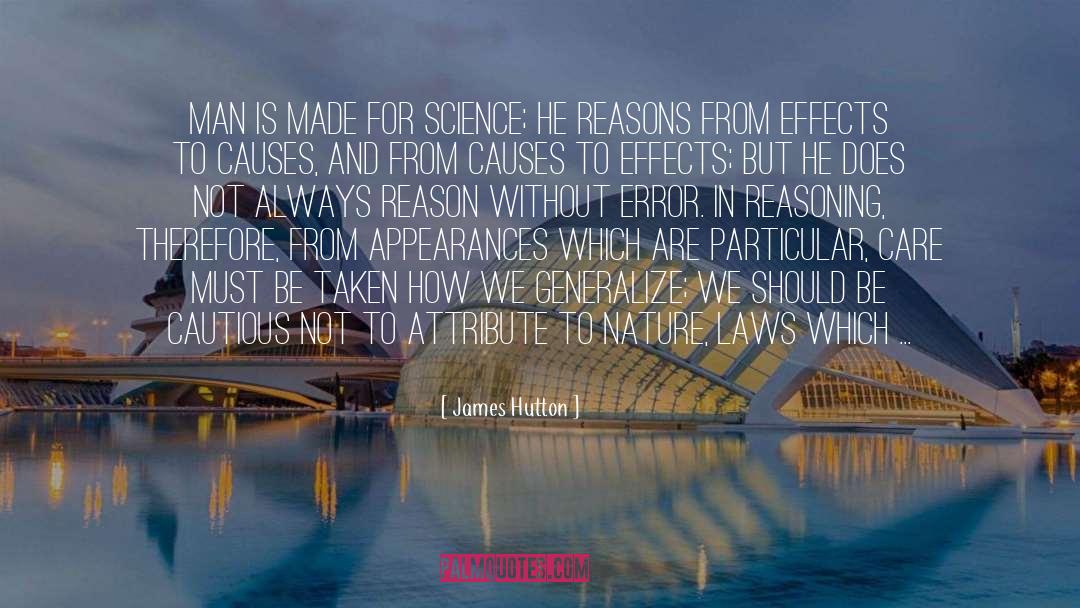Be Cautious quotes by James Hutton