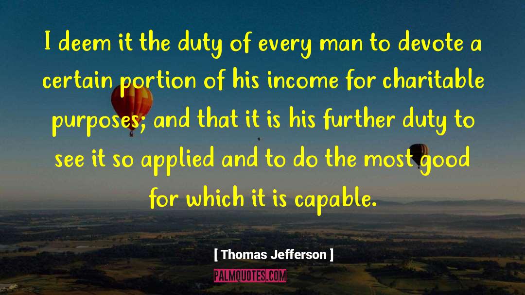 Be Charitable quotes by Thomas Jefferson