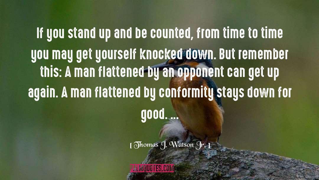 Be Counted quotes by Thomas J. Watson Jr.