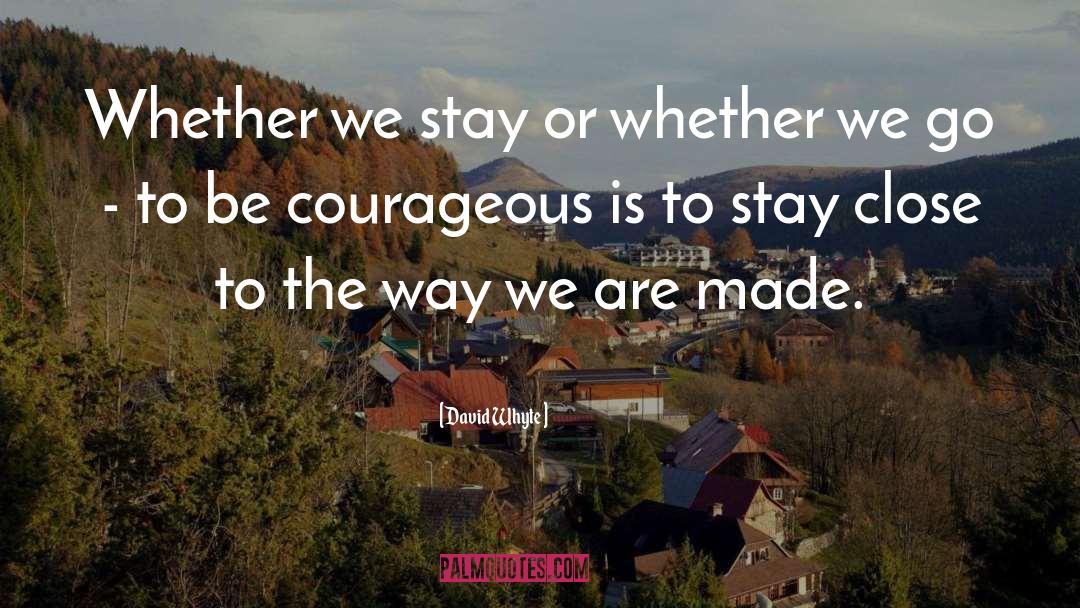 Be Courageous quotes by David Whyte
