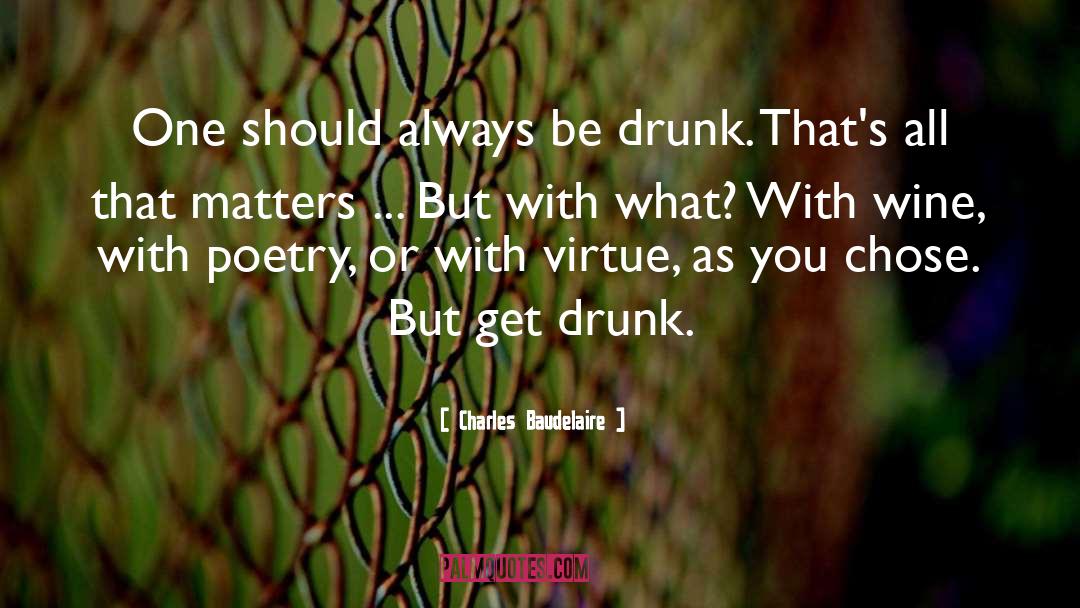 Be Drunk quotes by Charles Baudelaire