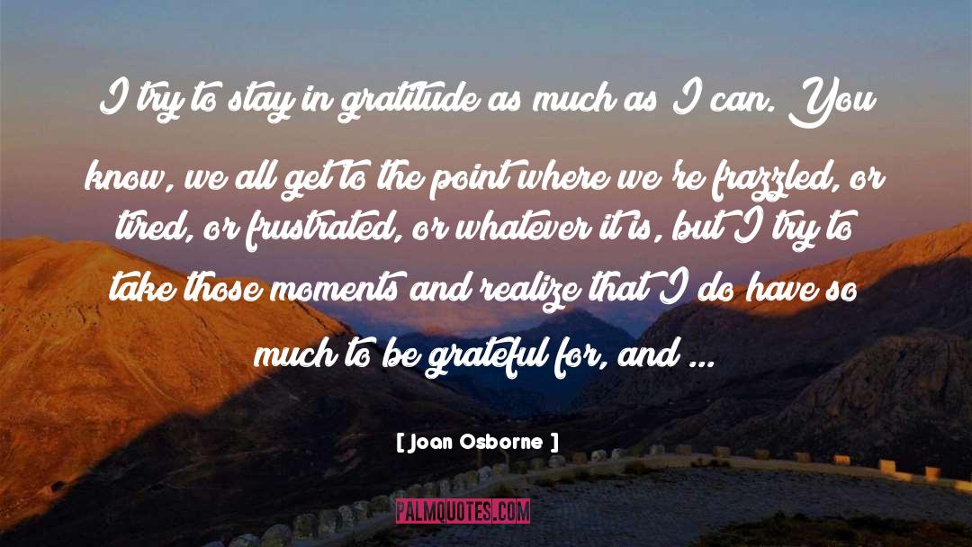 Be Grateful quotes by Joan Osborne