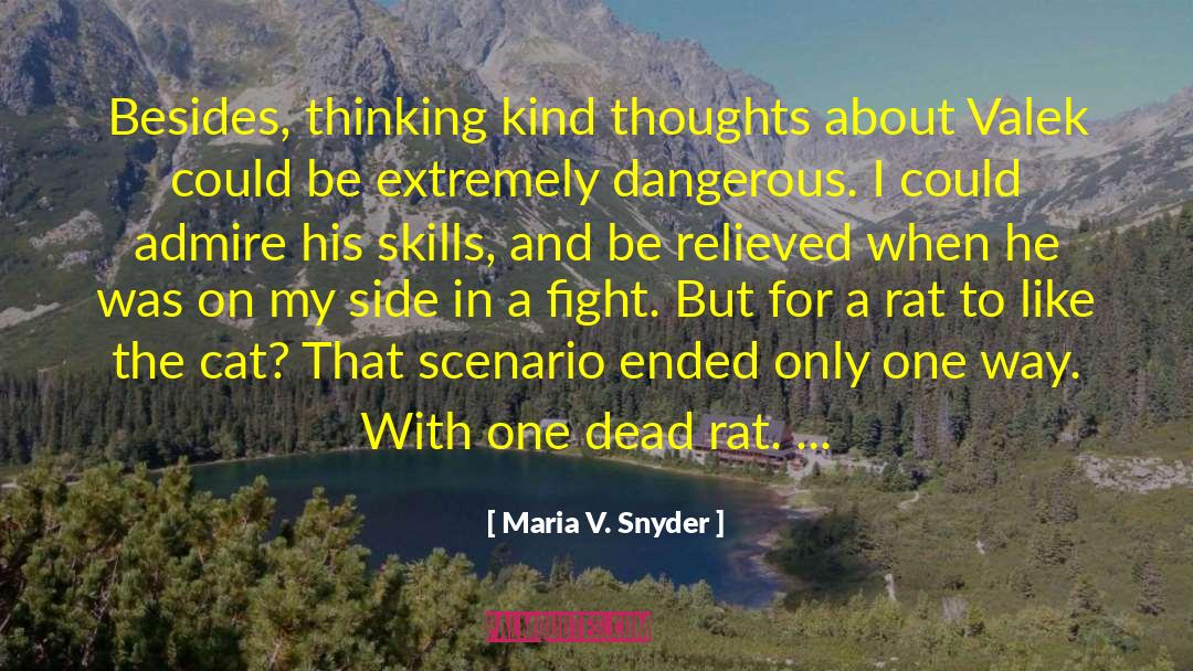 Be Kind To Someone quotes by Maria V. Snyder